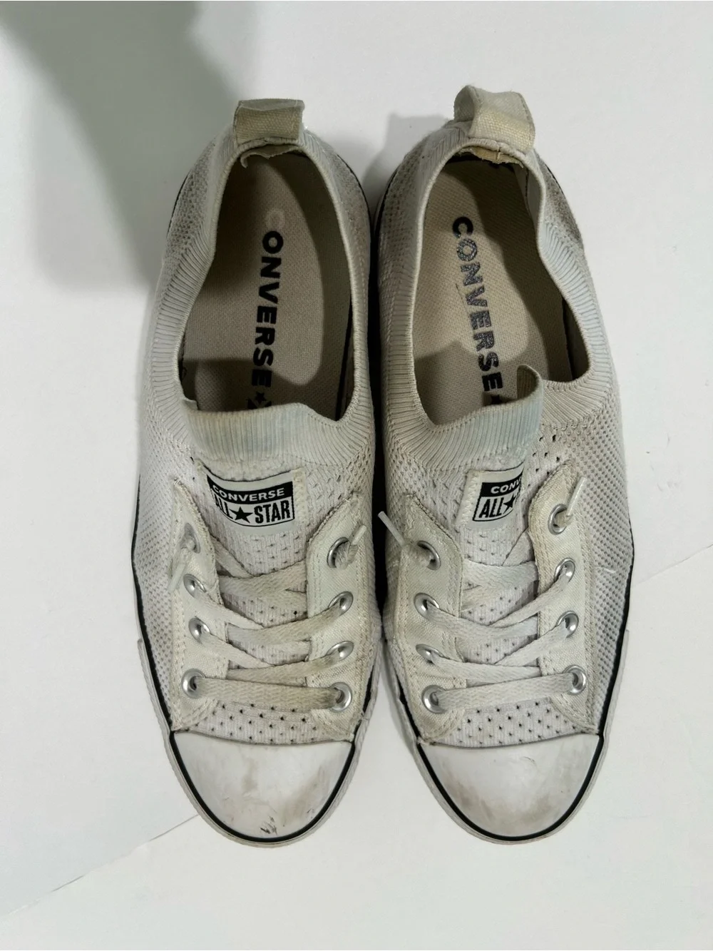 Converse Women’s White Knit Low-Top Sneakers
